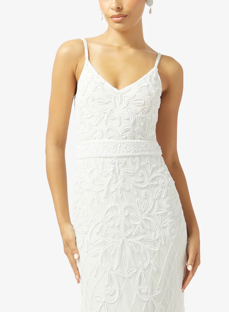Namshi x  Bead Embellished Evening Gown for Women | Best Price UAE